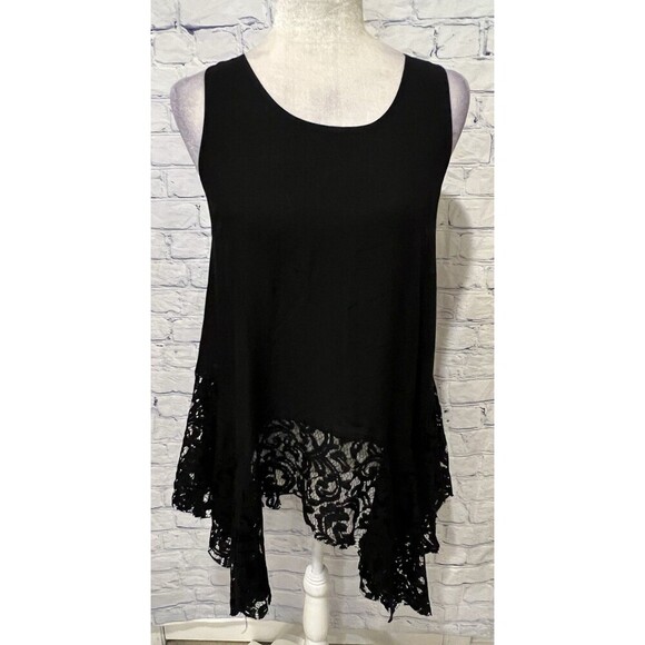 UMGEE Tops - Umgee Women's Tank Top Layering Camisole Lace Ruffle Black Small